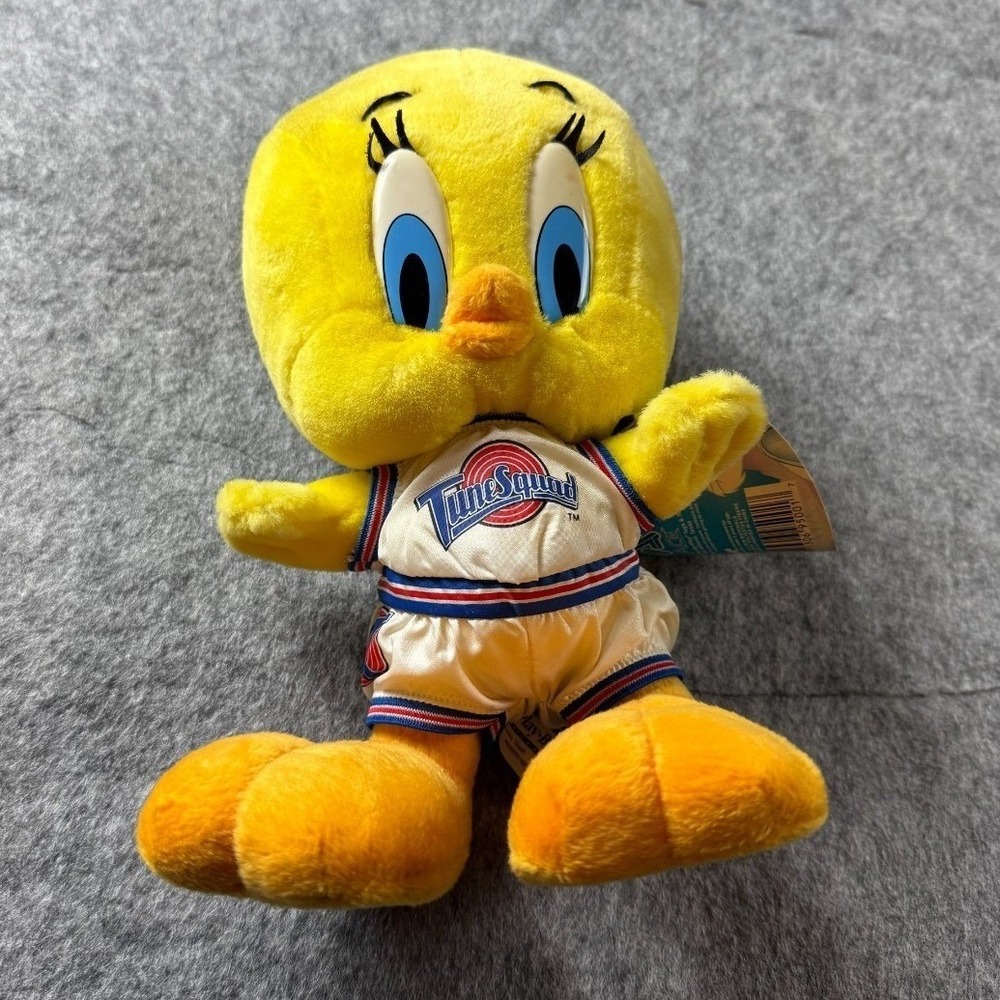 Vintage Tweety Bird Tune Squad Plush Space Jam Looney Tunes Stuffed Toy NWT Rare